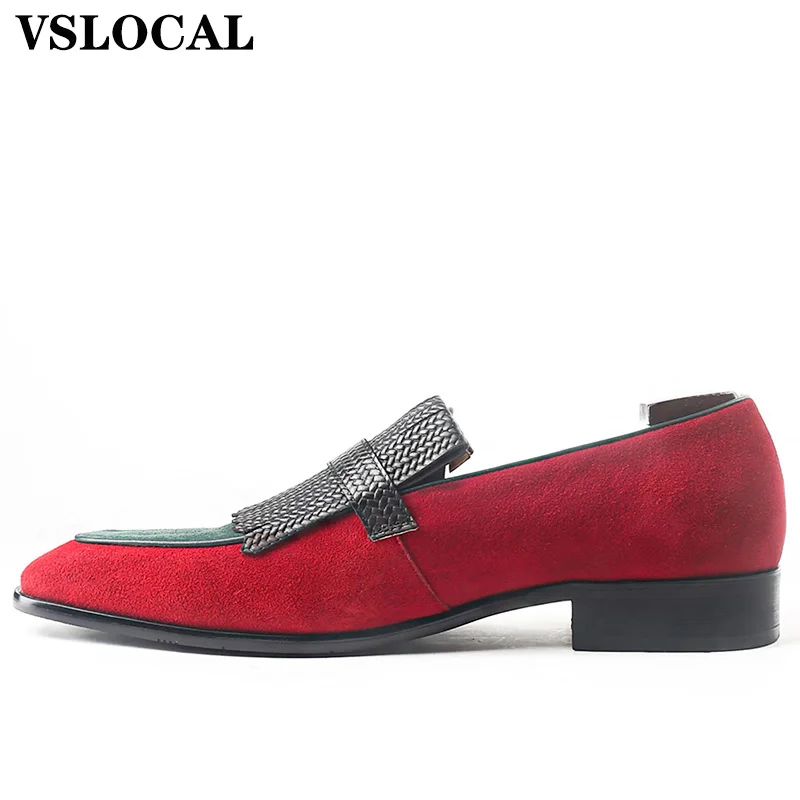 أنيقة الرجال المتسكعون الجلد المدبوغ أحذية من الجلد الأسود مختلط الألوان الانزلاق على فستان رجالي غير رسمي مأدبة الزفاف المتسكعون حذاء رجالي #5