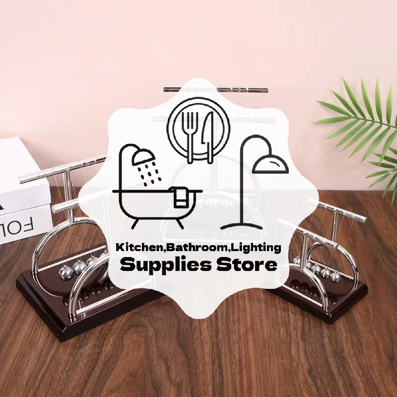 T Shape Newton Cradle Balance Pendulum Metal Swing Ball Physics Science Toy Desktop Ornament For Home Office Tabletop Decor Gif