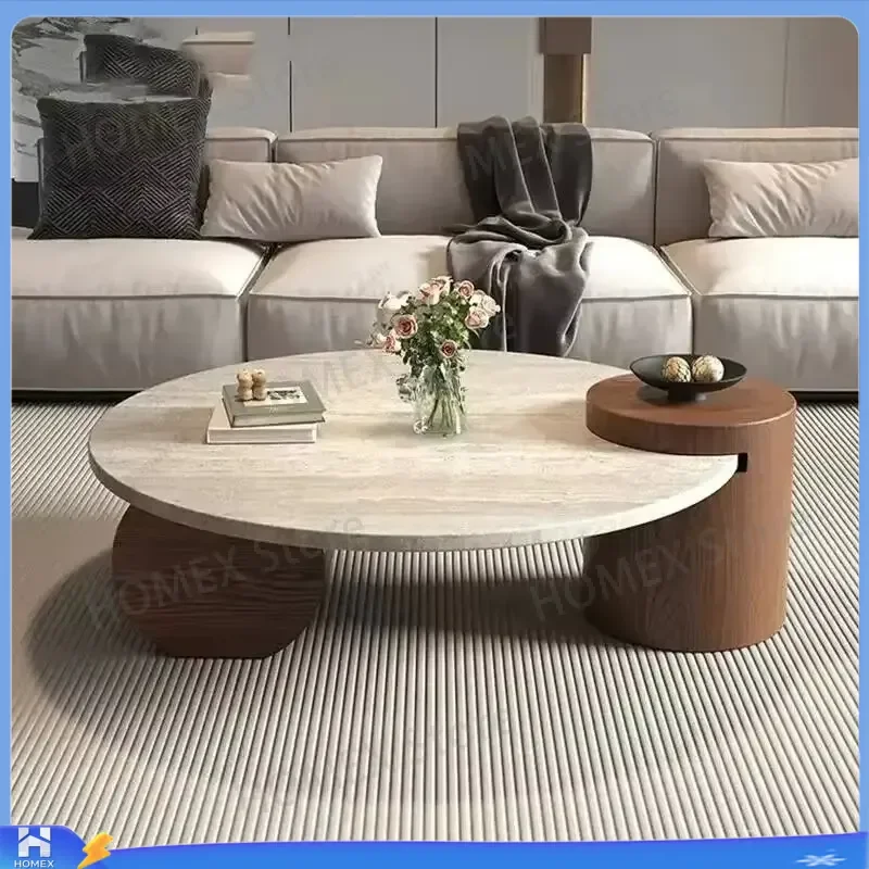 Modern Nordic Wood Coffee Table Minimalist Unique Design Living Room Bedroom Entrance Hall Furniture Small Side