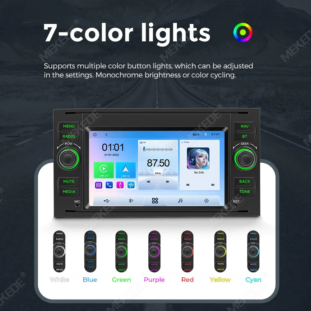 MEKEDE 7'' Liunx System Car Radio Multimedia Player For Ford Mondeo S-max Focus C-MAX Galaxy Fiesta Transit Fusion Connect Kuga