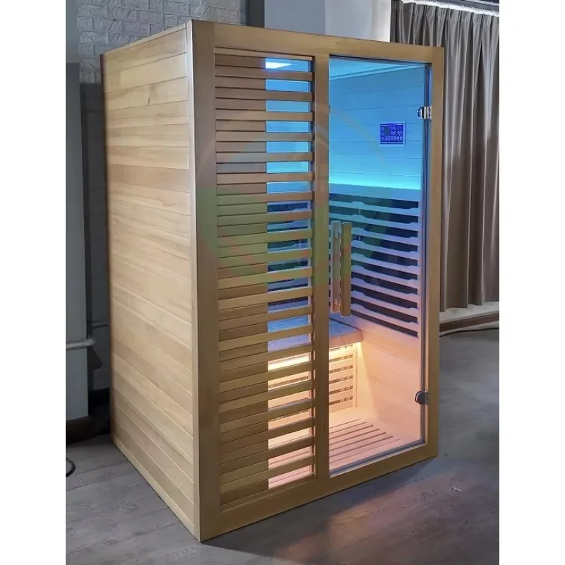 High Quality Hemlock Wood Far Infra-red Sauna Room for 2 Person