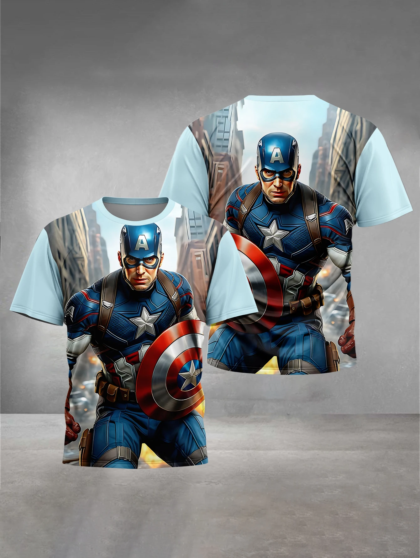 Summer T-Shirt Girls boys Captain America 3D Print Baby Clothing Male Outdoor Clothes for Children Child T-Shirt Top Shirts