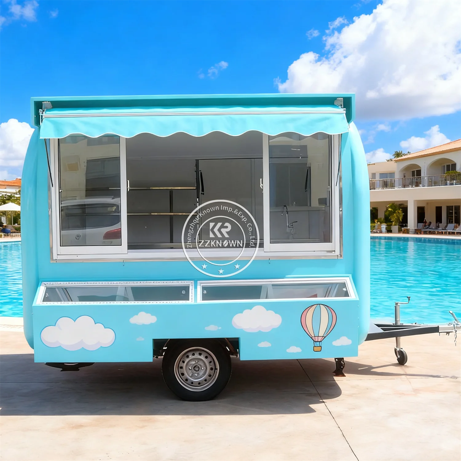 

Burgers Hot Dogs Fast Food Trailer Fully Equipped Pancake Mobile Kitchen Trailer Concession Food Truck with Full Kitchen