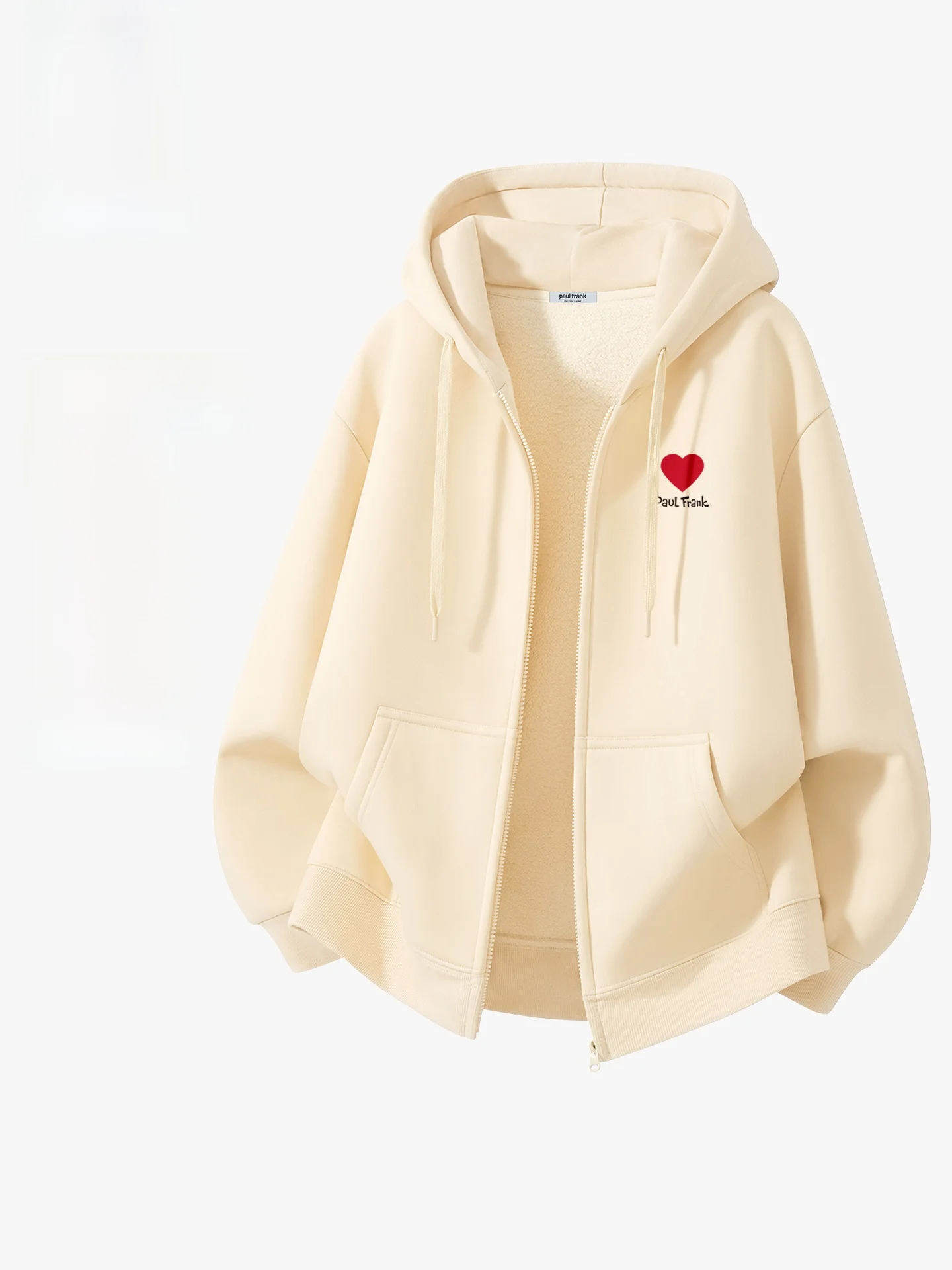 

Monkey Hooded Sweatirt Cardigan ex Autumn Winter Fce Lined Casual Spor Couple's Coat Zipper Closure