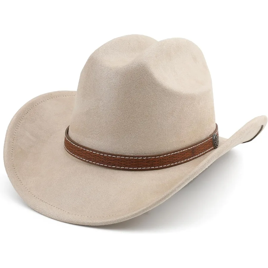 

Western Cowboy Hat for Women Men Small Short Wide Brim Beach Cowgirls Cattleman Cowboys Hats Perfect for Outdoor Adventures Sun