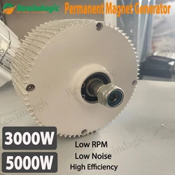 Warehouse 3000W 5000W Gearless Permanent Magnet Generator 12V24V 48V High Power Output Double Shaft for Wind Water Turbine