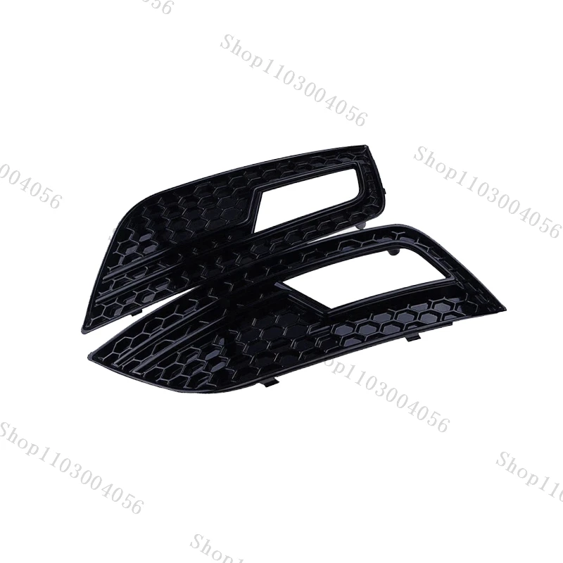 لأودي A4 B8.5 الإصدار القياسي 2013-2016 أسود الضباب الخفيف غطاء إطاري المصد الأمامي الضباب غطاء مصبغة خفيفة قطع غيار السيارات #6