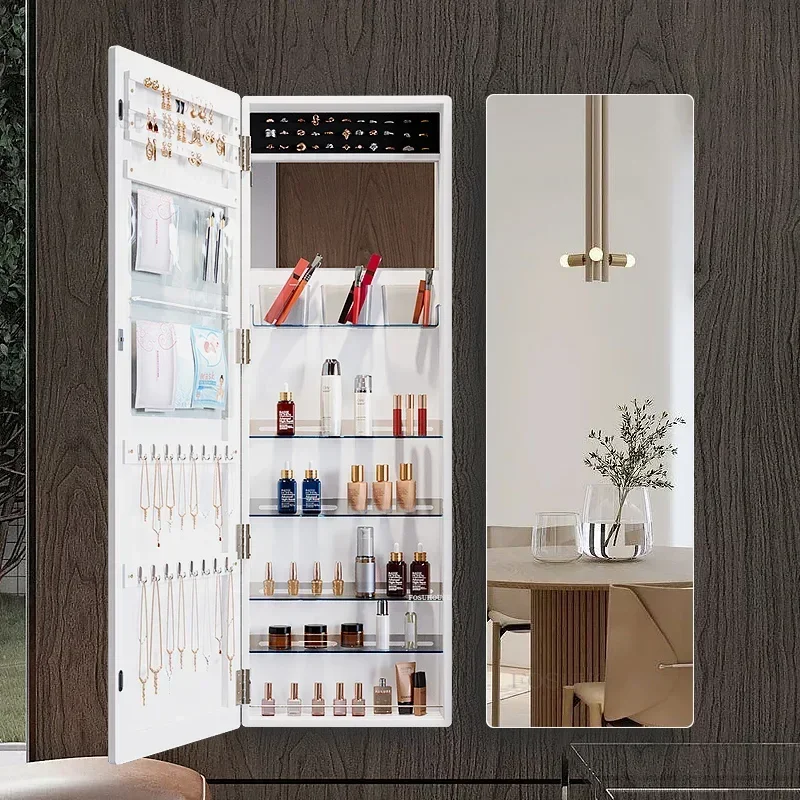 Bedroom Furniture Wall Mirror Cabinets Solid Wood Cloakroom Full-length Mirror Home Fitting Room Jewelry Storage Cabiner m