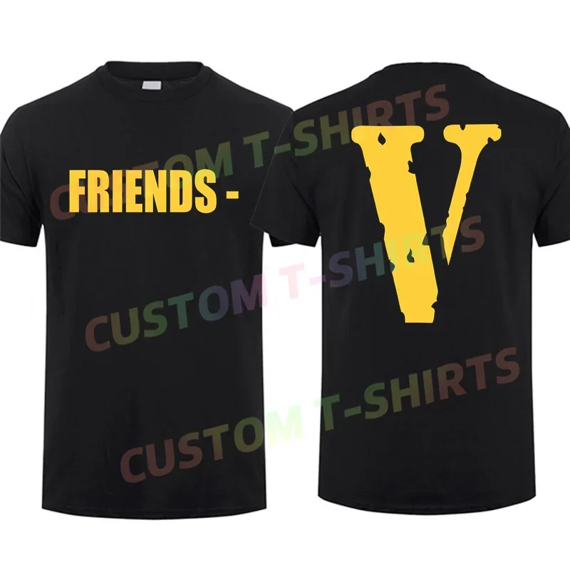 2024 Men T Shirt Casual Vlone Stay Away From Your Friends T-shirt Graphic Summer Short Sleeves 100% Cotton S-3XL Cool Tee