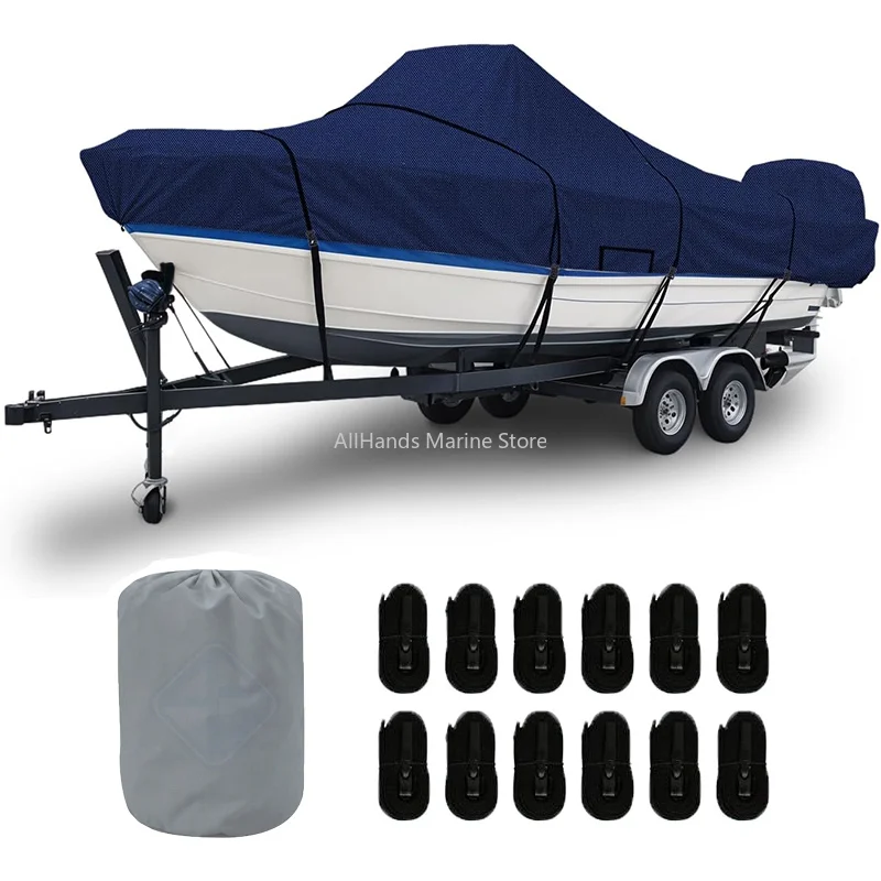 Marine Grade Waterproof 600D Dustproof Boat Cover Uv Resisting All Season Protection Boat Cover