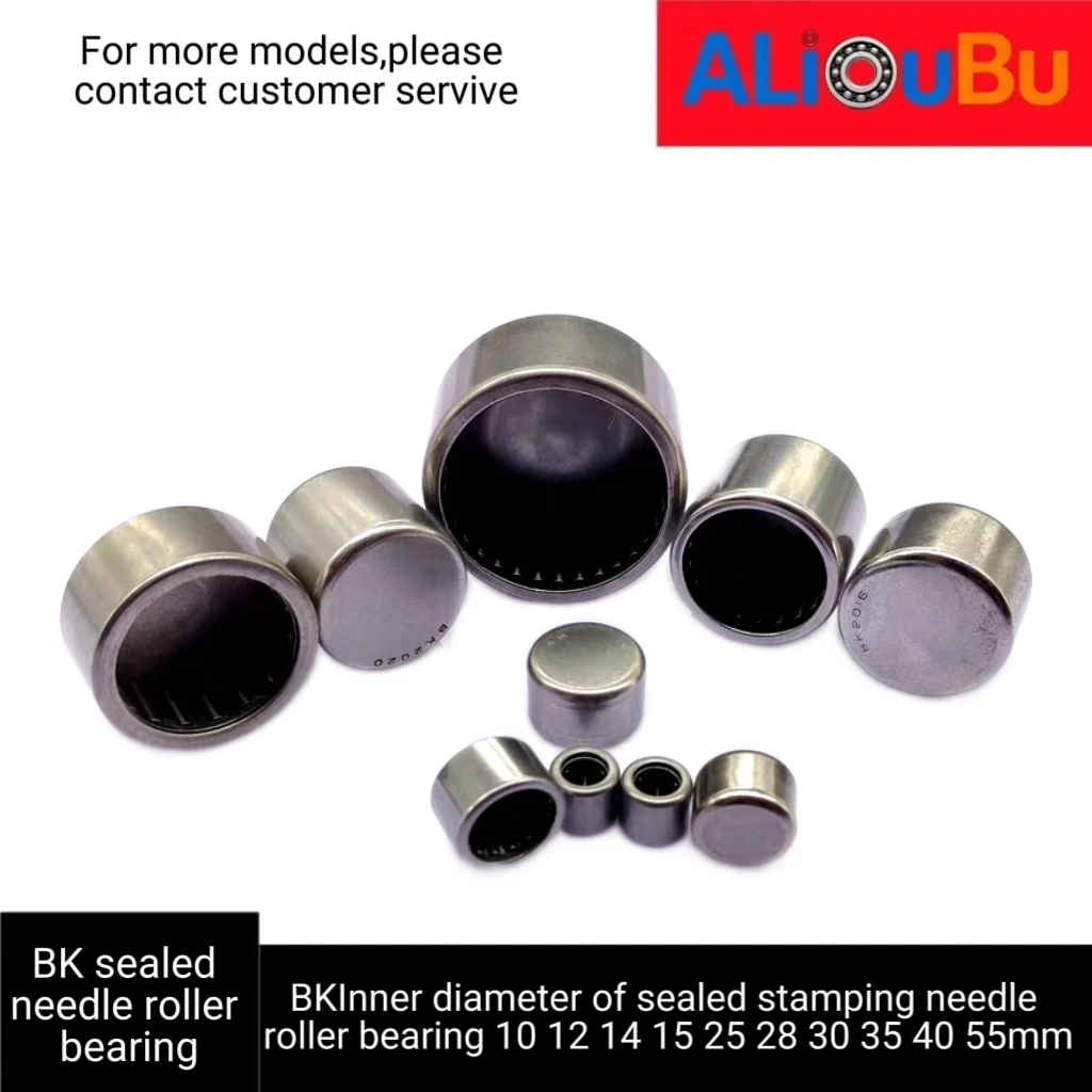BK Inner diameter of needle roller bearing with semi-closed stamping outer ring is 10 12 14 15 25 28 30 35 40 55 mm.