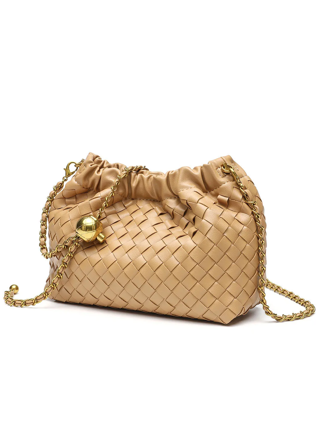 Hand-woven new cloud bag minimalist metal chain shoulder bag fashionable niche design exquisite crossbody women's bag image 4