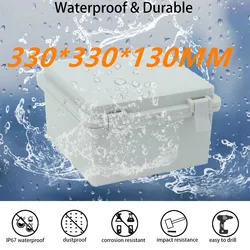 Bigger Junction Box, Hinged Cover IP67 Waterproof ABS Project Box , Electrical Box Enclosure with Mounting Plates