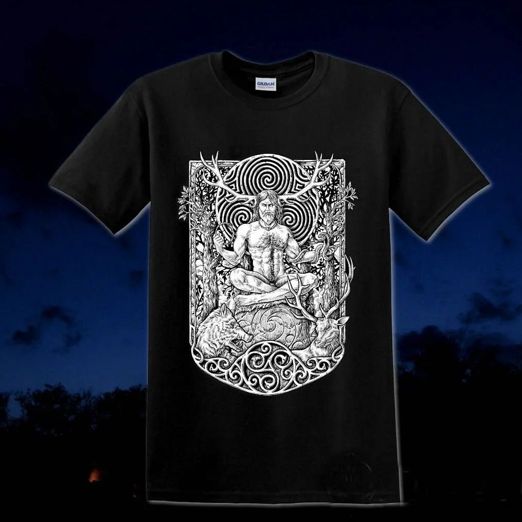 Raro antigo celta e gallo-romano religião deus cernunnos t camisa novo 100% algodão manga curta o-pescoço camiseta casual masculino topo