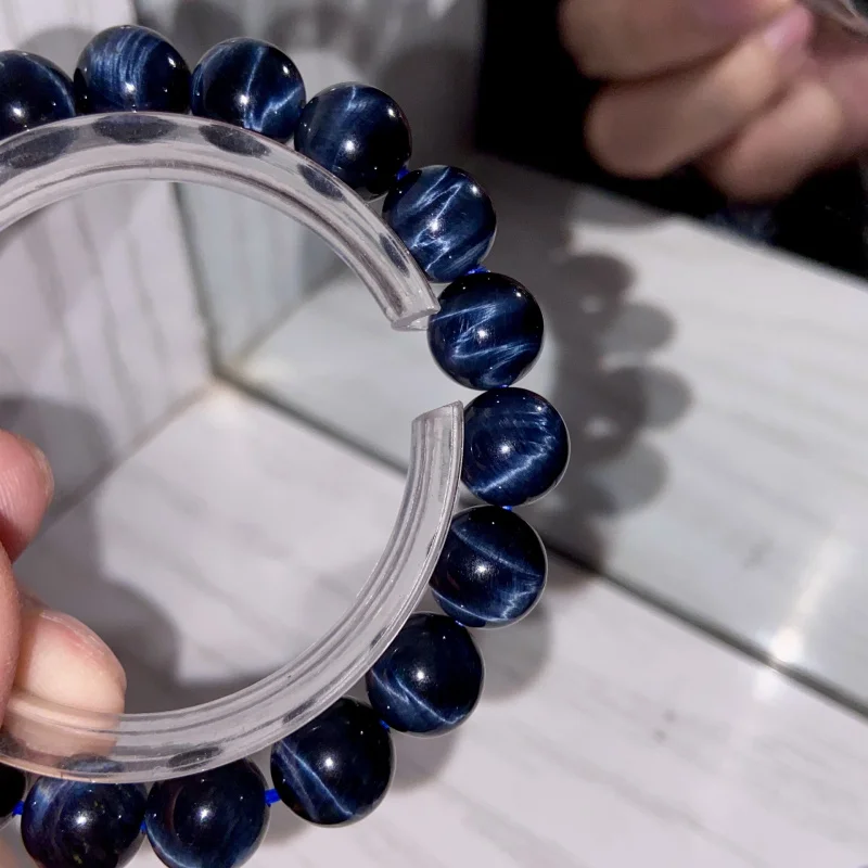 S-Shaped Pattern - Single Circle Eye' Blue Tiger Stone Bracelet Female