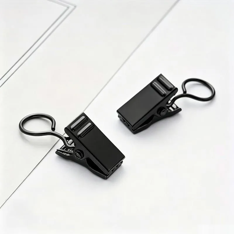 20 pcs Closed Curtain Hooks, Silver Closed Loop Design, suitable for Photo Postcard Hanging, Easy Curtain Install