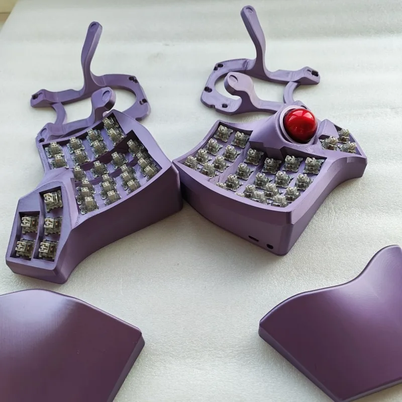 Charybdis Mk2 Split Keyboard Kit Custom Wired/wireless BluetoothLegbog 34mm Track Ball for PWM3360 VIAL/QMK Mechanical Keyboard