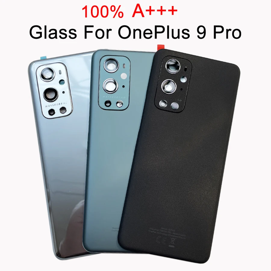 A+++ Für OnePlus 9 Pro Batterie Abdeckung Glas Panel Hintere Tür Gehäuse Fall Oneplus 9 Pro Zurück Abdeckung Mit Kamera objektiv Mit CE