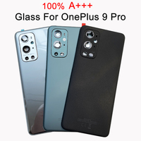Glass A+++ For OnePlus 9 Pro Battery Cover Glass Panel Rear Door Housing Case Oneplus 9Pro Back Cover With Camera Lens With CE
