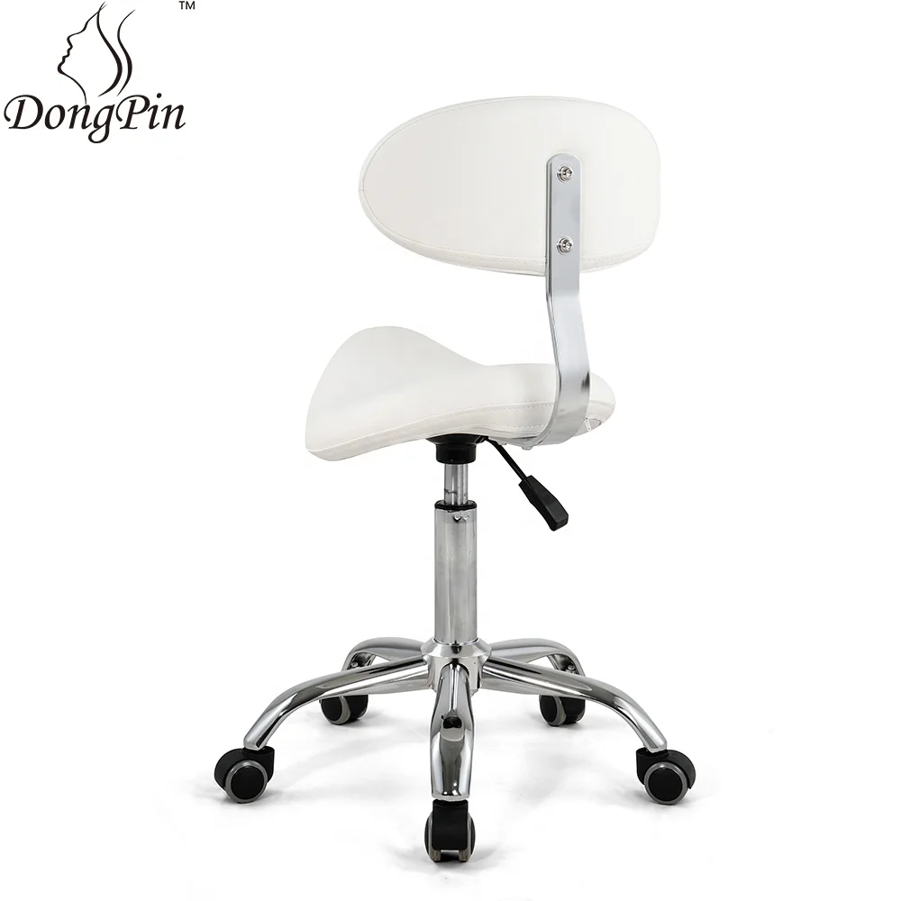 Hydraulic Height Adjustable 360-Degree Swivel Seat Rolling Salon Stool with Back for Hair Stylist Barber Chairs