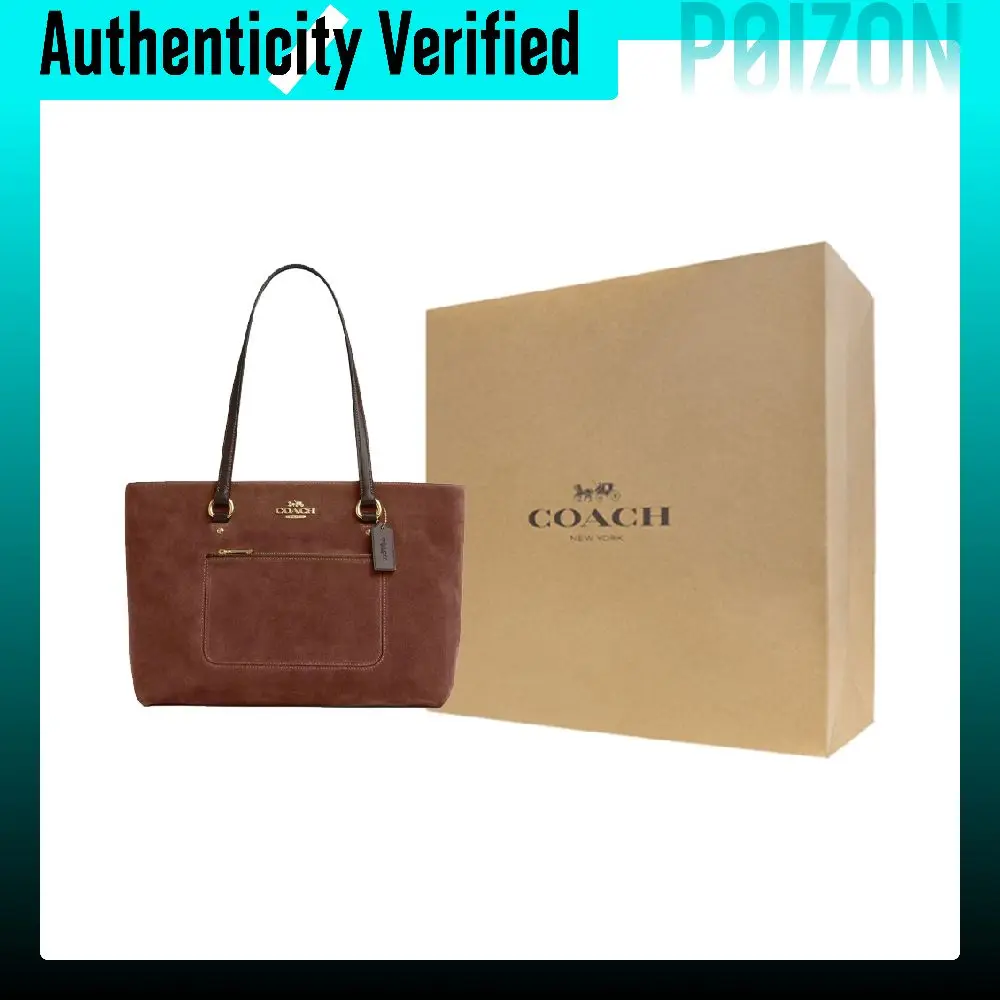 COACH Station Suede With Suede And Smooth Leather Tote Bag, Shopping Bag, Handbag, Shoulder Bag Large Women's CCC77-IME0S