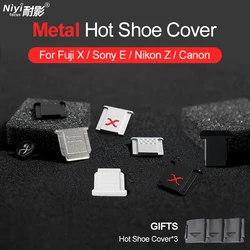 Metal Hot Shoe Cover Flash Camera Hot Shoe Cap Cold Shoe Cover for Canon RP Nikon Z6 Fujifilm XT4 Sony A6300 Camera Accessories