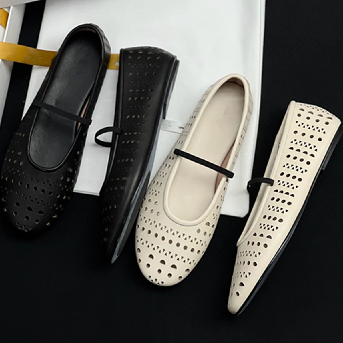 

Jenny & Dave, французские ленивые туфли без шнуровки из натуральной кожи на плоской подошве, туфли Мэри Джейн, женские минималистичные полые лоферы ручной работы из воловьей кожи, обувь