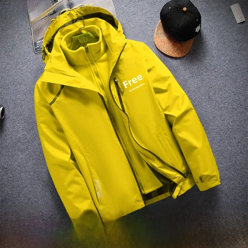 

ex Tee-in-One Detachable Inner Liner Windproof Waterproof Warm Hiking Jaet Outdoor Climbing Clothes for Couples