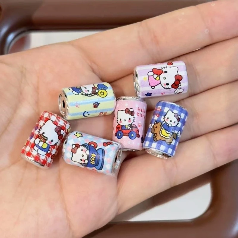 

Hello Kitty Beverage Bottle Beads, Handmade Diy Acrylic Mobile Phone Chain, Keychain, Clothing Accessories, Material