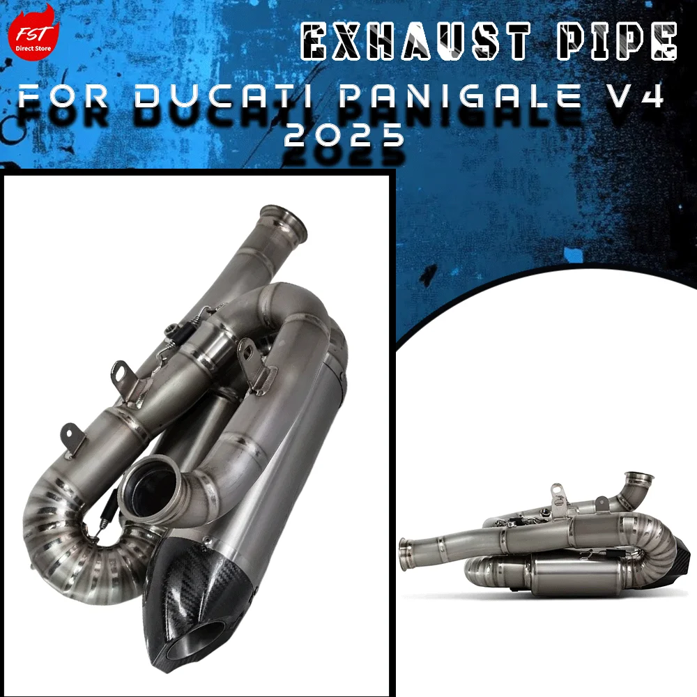 Titanium Exhaust Pipe Motorcycle Modification for Ducati Panigale V4 2025
