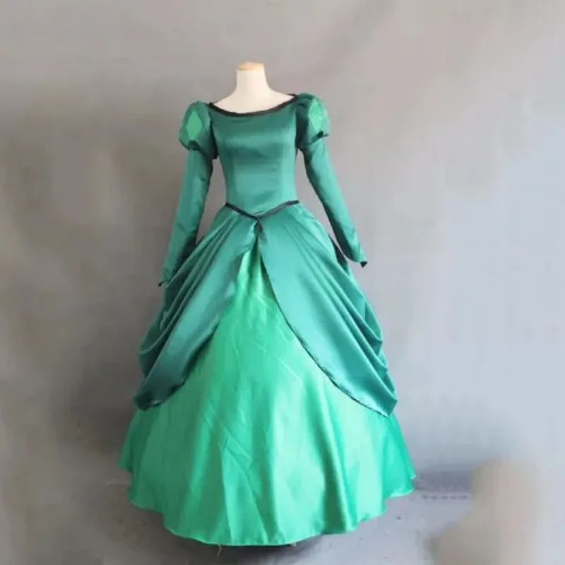 

Halloween boutique viridis satin princess dress cosplay customized