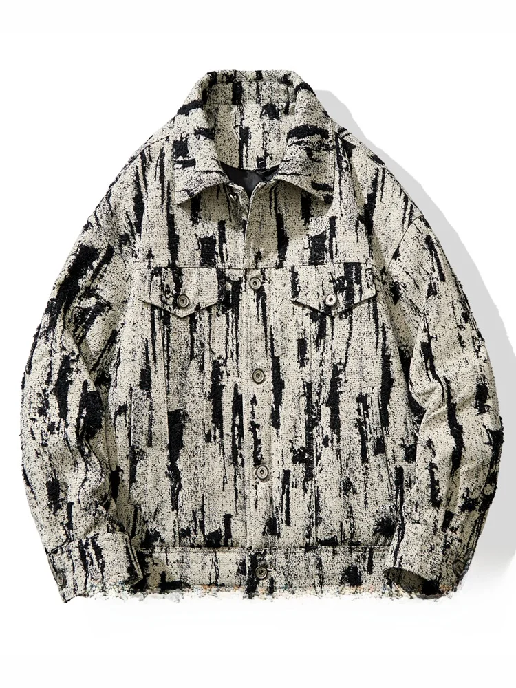 

White Du down Workwear Jaet Men's Winter 2025 Sli American Brand Cool Design Outerwear Thiened Long Sve Casual