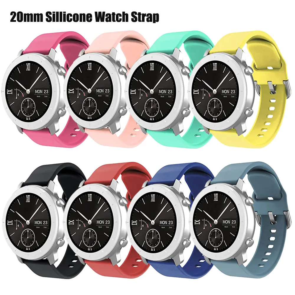 20mm silikonowy zegarek pasek dla Xiaomi Huami Amazfit GTS/GTS2/ GTS 3/GTS 2e/GTS 2 mini sportowe paski dla Amazfit GTR 42mm zespoły