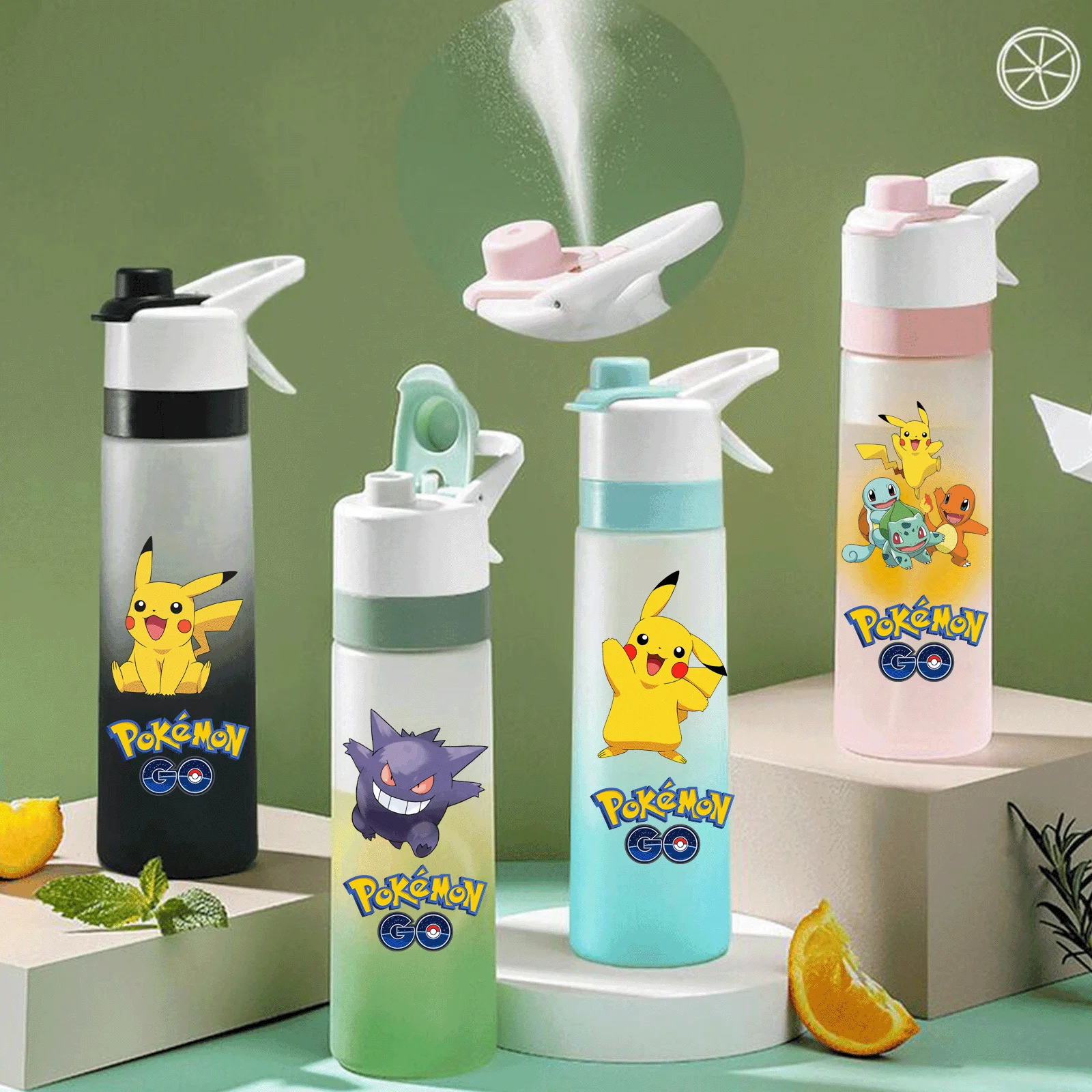 Taza de superficie de niebla Gradual para hombres y mujeres, espray de agua deportivo de alto Color, taza de plástico de Spray de agua, tazas de regalo, botella de agua