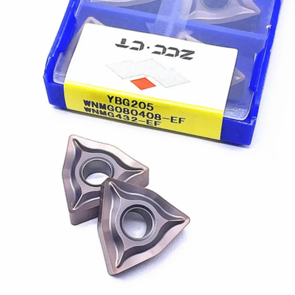 Insere Wnmg060404 Wnmg060408 Wnmg080404 Wnmg080408 Wnmg080412-ef em Ybg202 Ybg205 Ybm153 Ybm253 Inserção do Carboneto Zcc.ct-wnmg