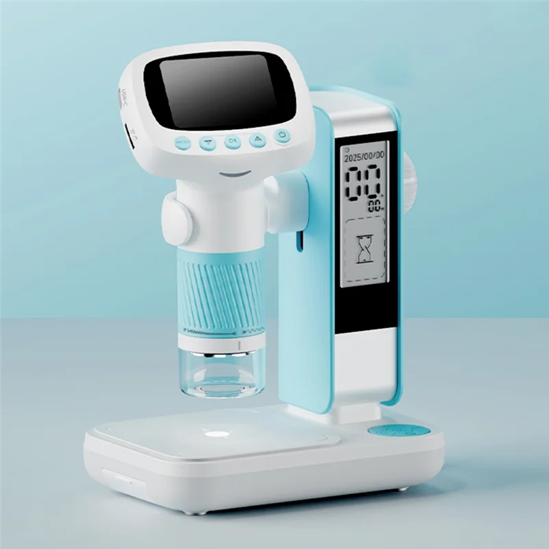 TTKK-For Kids Microscope 2 "IPS شاشة مكبر محمول باليد زجاج 1080P HD للتجارب العلمية
