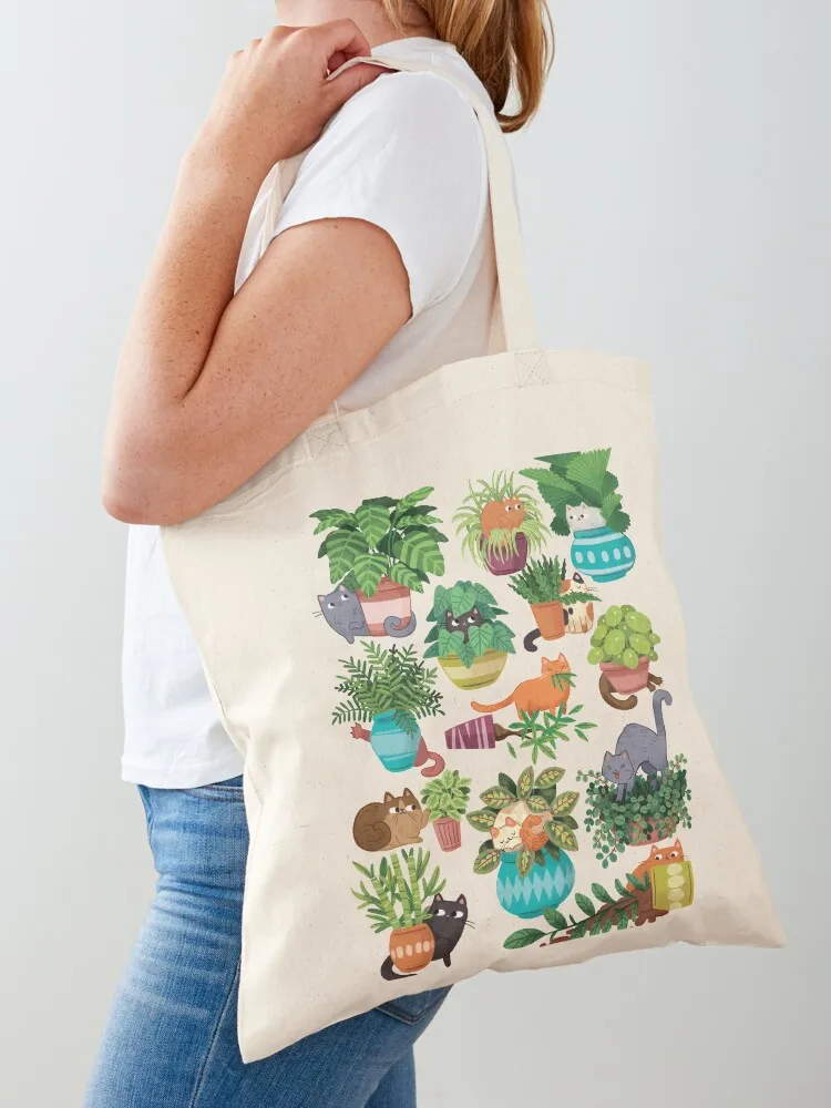 Cats And Plants Tote Bag eco pack Gift bag Canvas Tote Bag