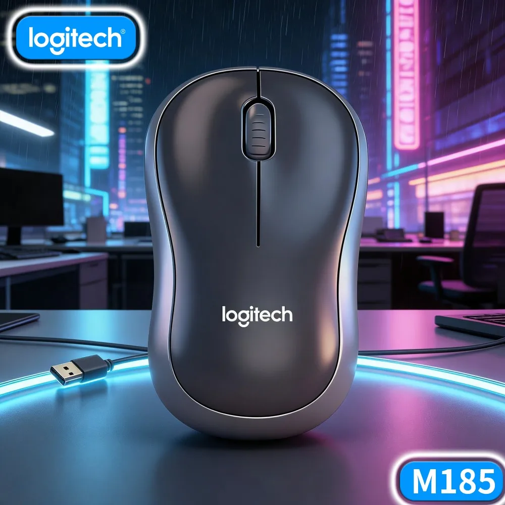 Logitech M185 Dorm Student Virtual Class Group Mouse Wireless Stable Cursor For Online Lesson
