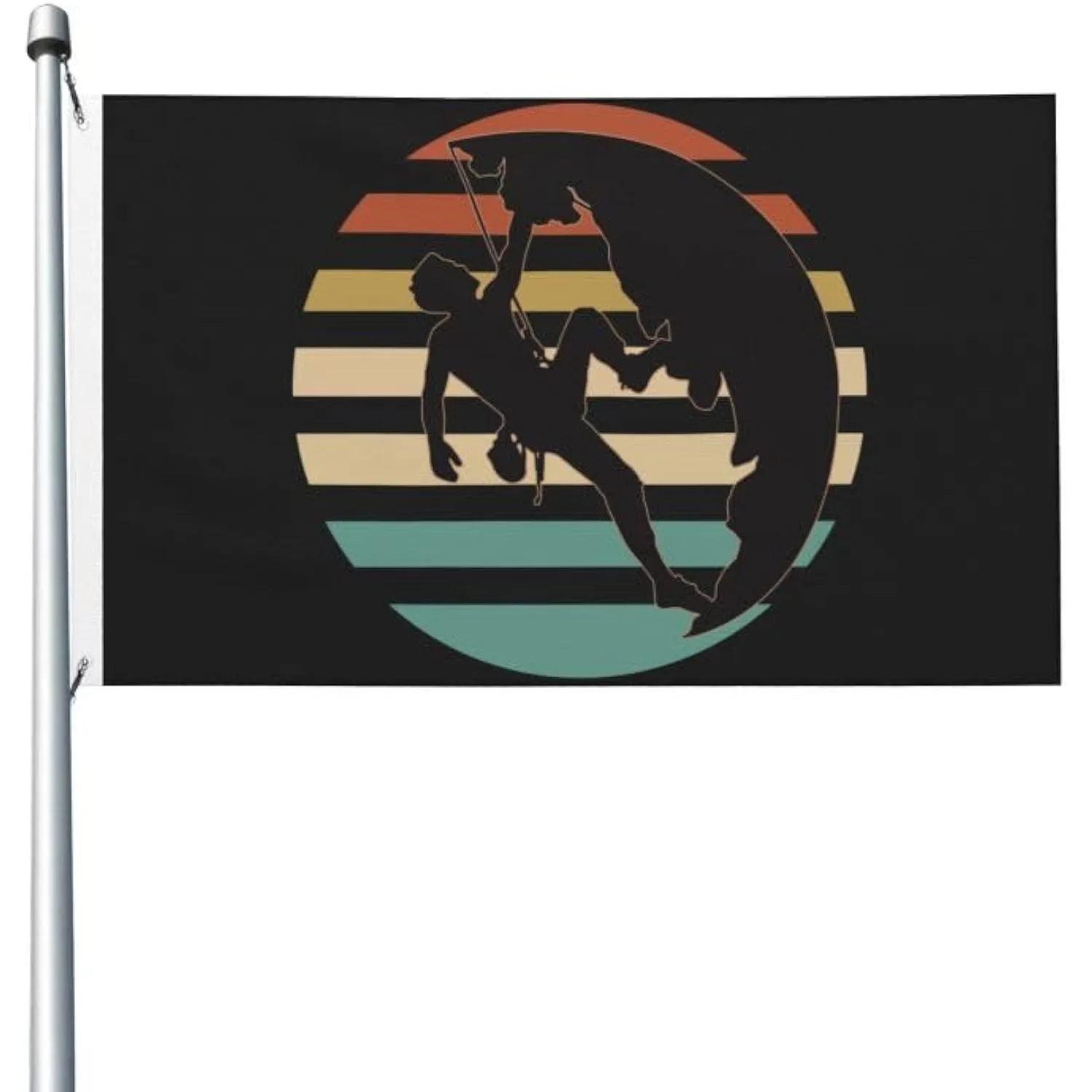 Vintage Rock Climbing Sunset Flag 3x5 Ft And 4x6FT Single-sided Printing Outdoor House Banner