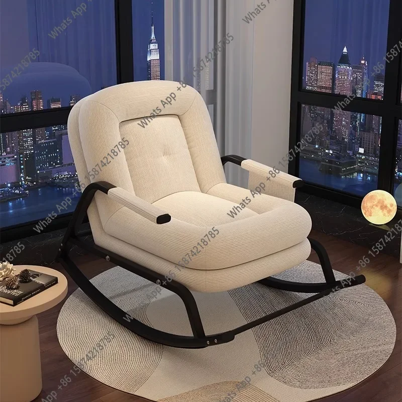 C68 Swinging Chair, Lounge Chair, Adults Can Sleep, Creamy Style Dog House Rocking Chair, Single Lazy Person, Home Small Sofa