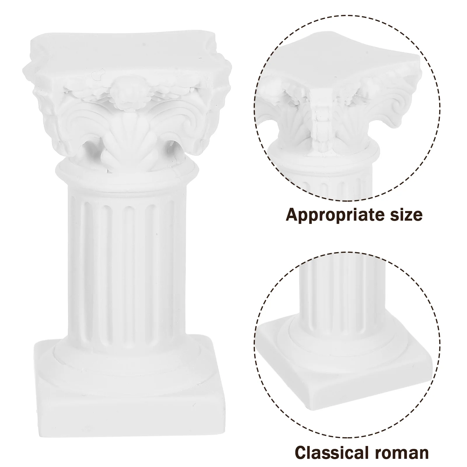 4 قطعة أعمدة رومانية صغيرة الراتنج تقف لحفلات الزفاف عطلة الجداول الكلاسيكية العمود ديكور لهجات محور أنيقة #3