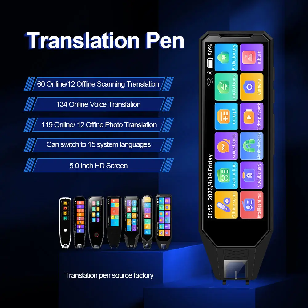 Smart touch screen point reading pen offline scanning pen textbook synchronous translation pen of China Britain Korea   learning