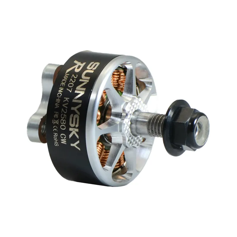 SUNNYSKY E‑R2207 FPV Racing Motor 1800KV 2580KV, Outrunner Brushless Motor For Freestyle & Race Quadcopter