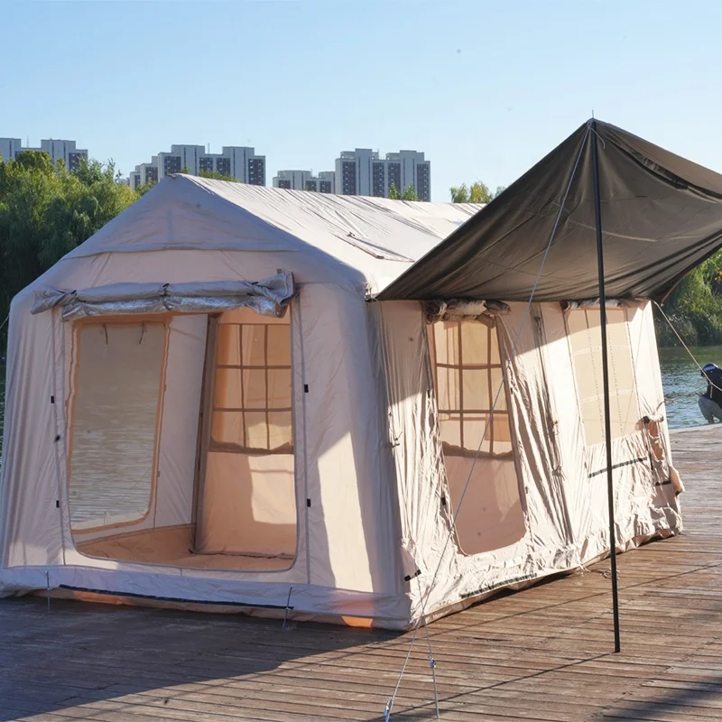 Inflatable Camping Outdoor air Tent Inflatable Camping Outdoor Tent for 6-7 Person Two Rooms Big Space Tent