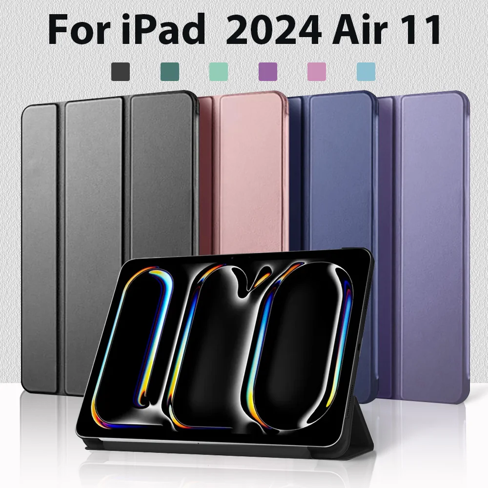 

For iPad Air Pro 2024 M2 Air 11in 13in M4 Pro 11in 13in Case PU Soft Silicone Case For The New iPad Ultra-thin protective Case