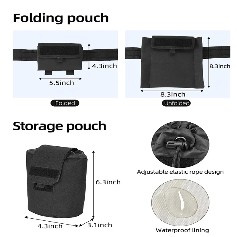 Cinturón táctico multifuncional 7 en 1 con bolsas de accesorios para aventuras al aire libre cinturón de servicio accesorios deportivos Unisexx