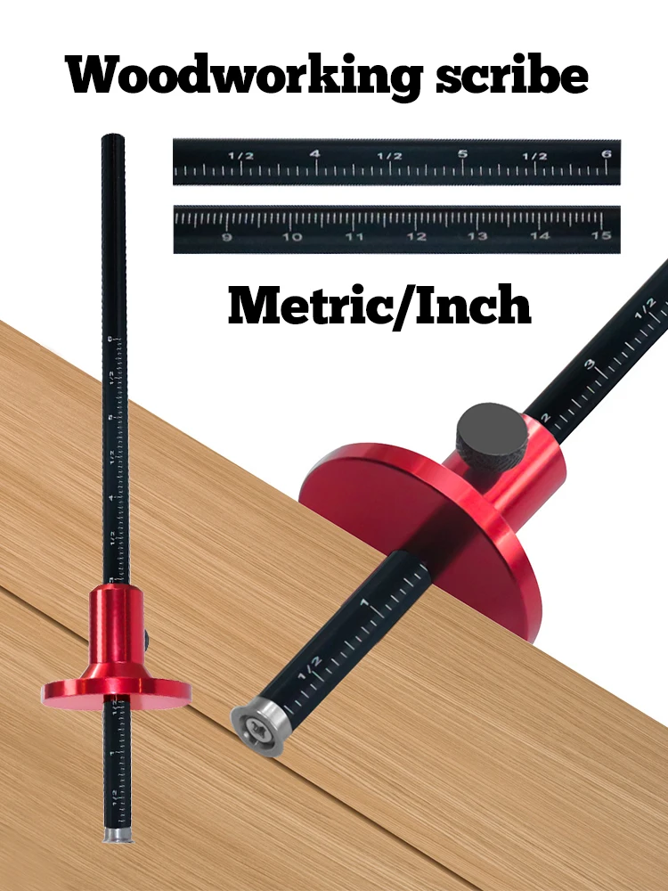 Wielmarkering Meter Metrisch/Inch Houtbewerking Europese Stijl Krabber Timmerwerk Parallelle Lijntekening Pen Pen Hout Schrijver Gereedschap