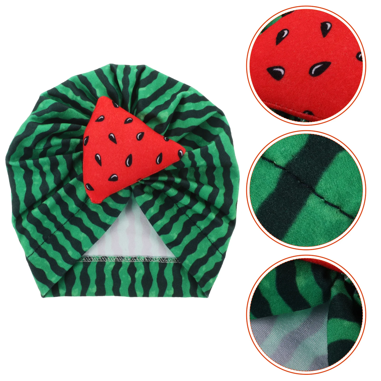 

Newborn Baby Turban Hat Watermelon Pattern Lightweight Breathable Infant Cap for Girls Boys Decorative Boy Hat