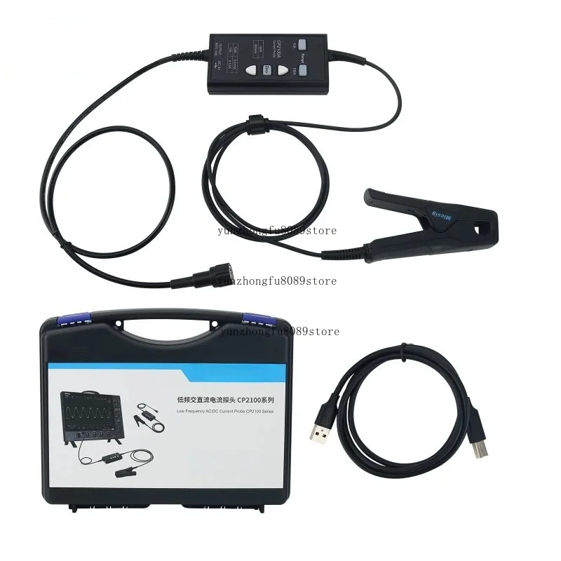 CP2100A 800KHz AC DC Current Probe, 10A/100A USB Powered Oscillo scope Test Accessory with BNC Interface