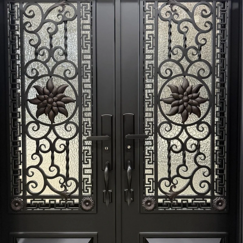 Cast aluminum glass door Class A anti-theft door Entry door Villa Rural self-built house Entry